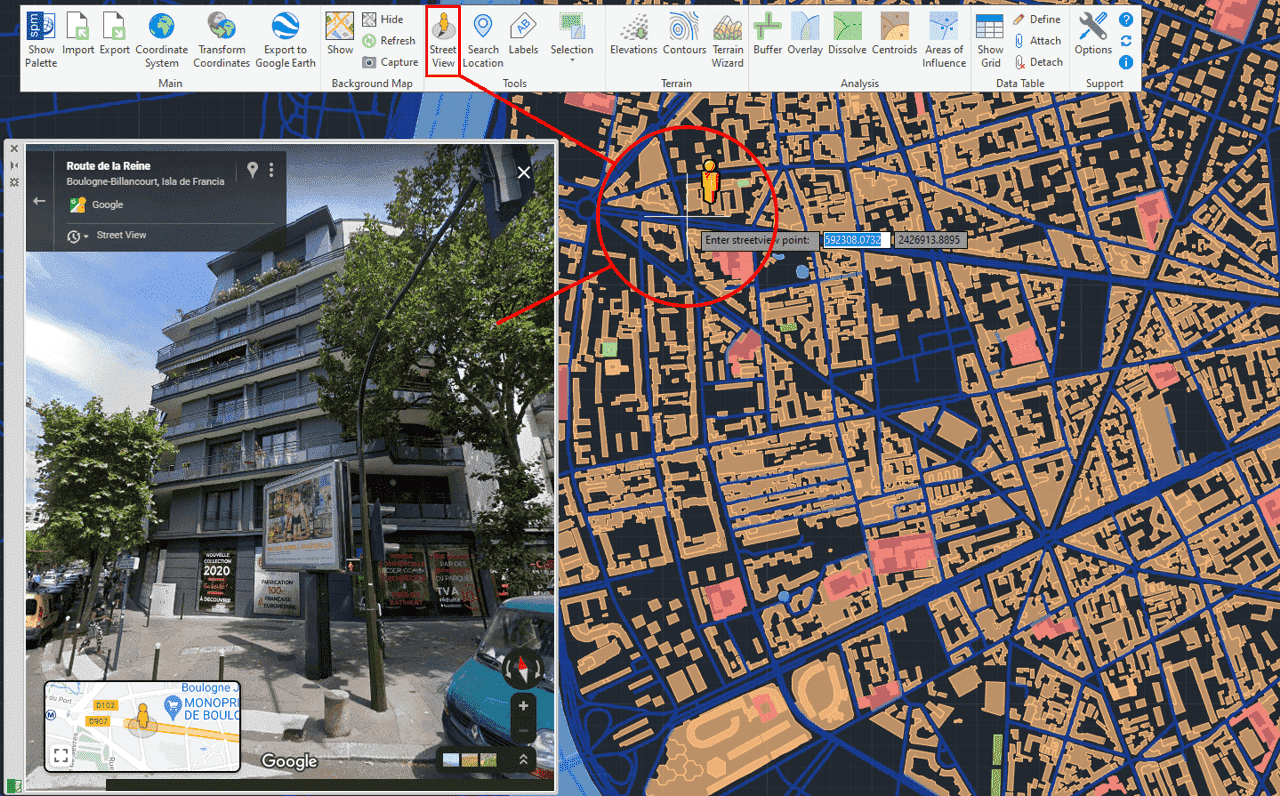 Ilustración de Google Street View
